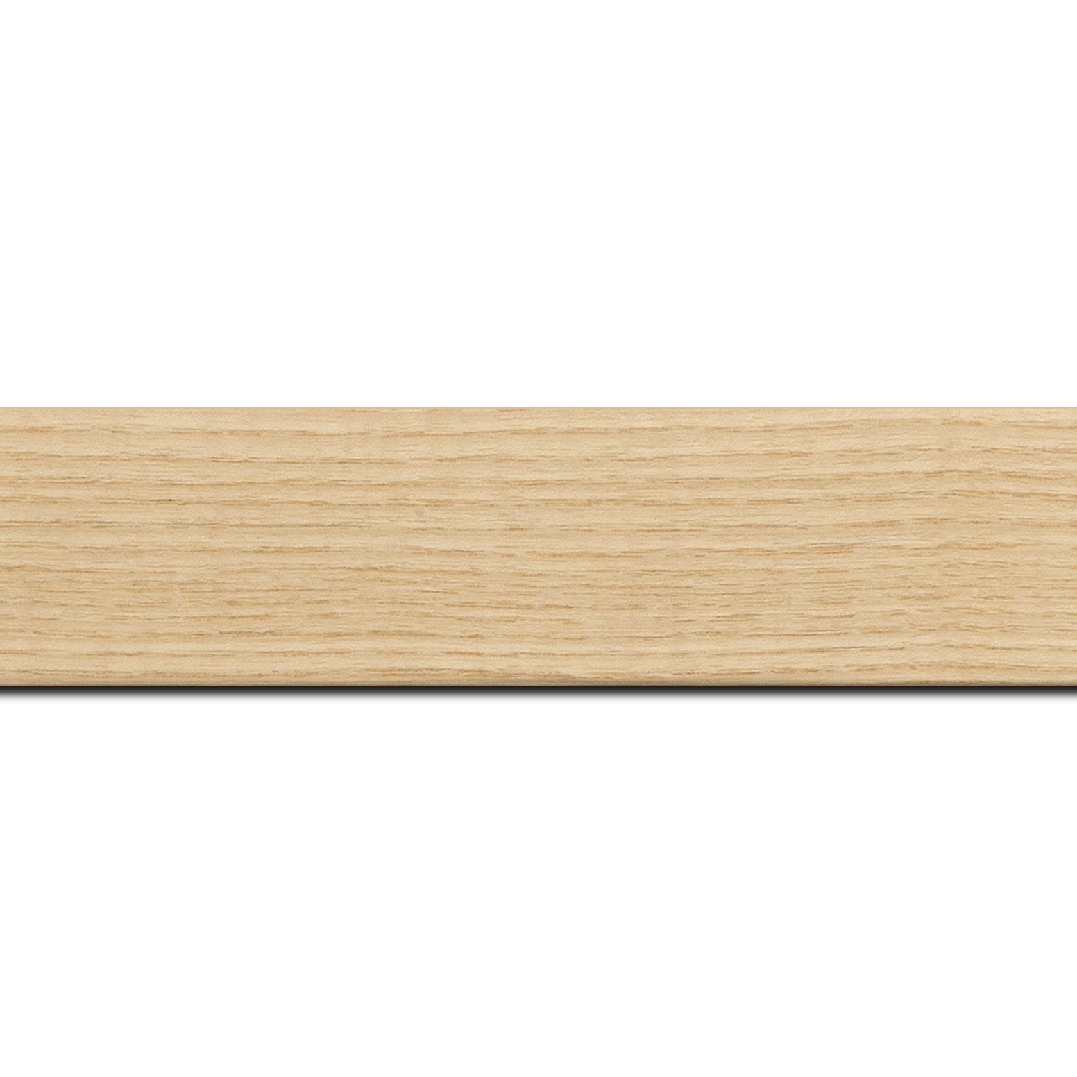 Baguette longueur 1.40m bois profil plat largeur 4cm plaquage haut de gamme frêne naturel