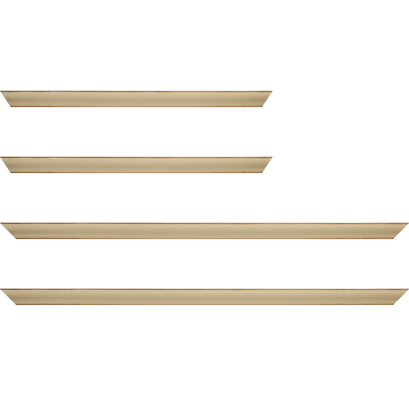Baguette service précoupé bois profil incurvé largeur 1.9cm couleur moka mat bord ressuyé